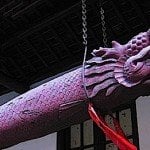 Larger fish drums are often hung outside temples.