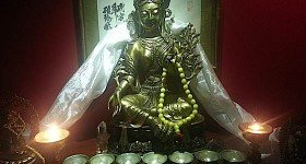 Water Bowl Offerings is a foundation basic practice in Vajrayana Buddhism that teaches us generosity, helping us overcome stinginess. Seven bowls are filled with water each morning, and offered to the Buddhas.