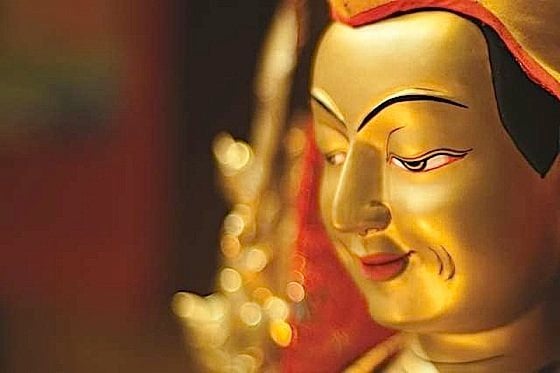 Lovely statue of the great sage Lama Je Tsong Khapa.